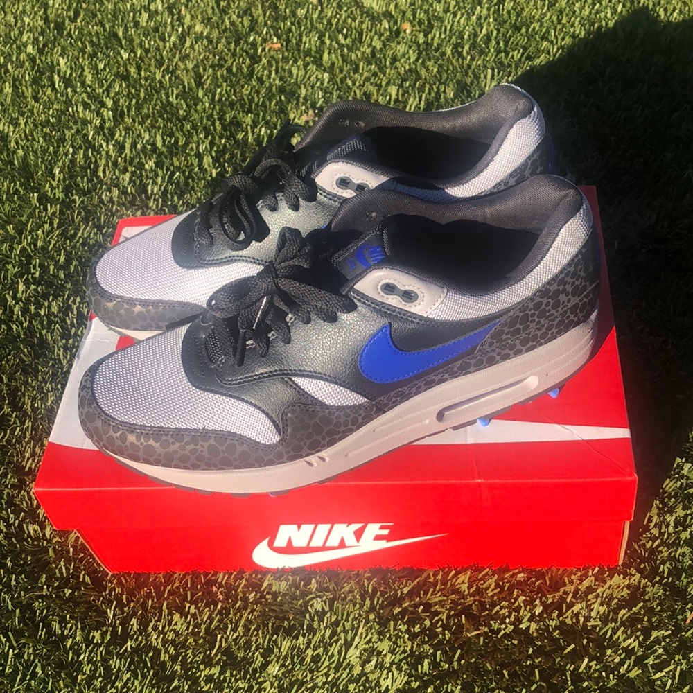 Nike Air Max 1 Safari Custom Golf Shoes Sz 11